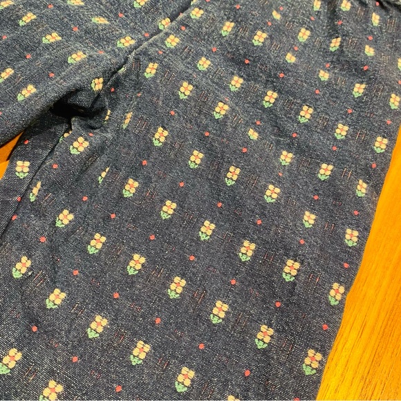 Vintage Osh Kosh B’Gosh Girl’s Embroidered Floral Denim Overall 2T - Union Tag - Picture 11 of 15